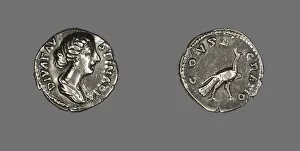 Denarius (Coin) Portraying Empress Faustina the Younger, 176-180. Creator: Unknown Denarius (Coin) Portraying Empress Faustina the Younger, 176-180. Creator: Unknown