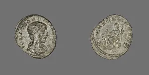 Denarii Prints: Denarius (Coin) Portraying Julia Soaemias, 218-222. Creator: Unknown