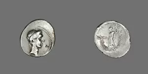 Caesar Julius Gallery: Denarius (Coin) Portraying Julius Caesar, 43 BCE. Creator: Unknown