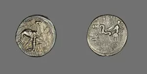 Camels Collection: Denarius (Coin) Portraying King Aretas, 58 BCE. Creator: Unknown