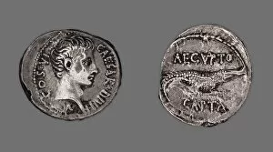 Denarii Gallery: Denarius (Coin) Portraying Octavian, 28 BCE, issued by Octavian. Creator: Unknown