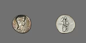 Denarii Gallery: Denarius (Coin) Portraying Octavian, 32-29 BCE. Creator: Unknown
