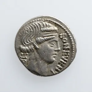 Numismatology Prints: Denarius I. Scribonius Libo, 55 B.C. Creator: Unknown