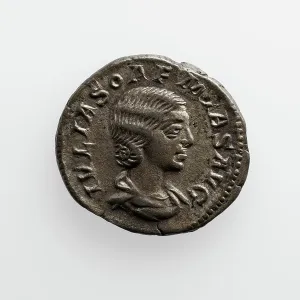Syrian Prints: Denarius with Julia Soaemias, A.D. 218-222. Creator: Unknown