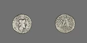 Vulcan Gallery: Denarius Serratus (Coin) Depicting the God Vulcan, 105 BCE. Creator: Unknown