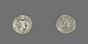Vulcan Gallery: Denarius Serratus (Coin) Depicting the God Vulcan, 105 BCE. Creator: Unknown