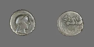 Denarius Serratus (Coin) Depicting the Goddess Venus, about 79 BCE. Creator: Unknown