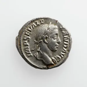 Numismatology Prints: Denarius of Severus Alexander, A.D. 222-235. Creator: Unknown