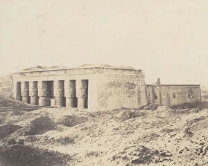 Teynard Felix Gallery: Denderah (Tentyris), Temple d Athor - Vue Generale, 1851-52