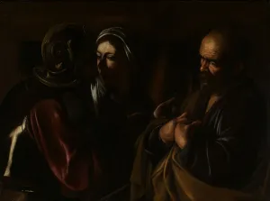 Caravaggio Prints: The Denial of Saint Peter, 1610. Creator: Michelangelo Caravaggio