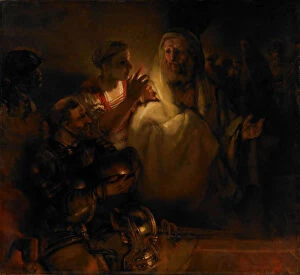 Images Dated 20th November 2013: The Denial of Saint Peter, 1660. Artist: Rembrandt van Rhijn (1606-1669)
