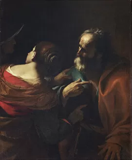 Mary Of Magdala Gallery: The Denial of Saint Peter, ca 1637-1640. Creator: Preti, Mattia (1613-1699)
