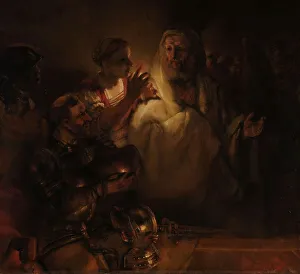 Denial Prints: The Denial of St Peter, 1660. Creator: Rembrandt Harmensz van Rijn