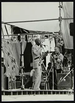 Eddie Prints: Denis Williams photographing Eddie Cleanhead Vinson at Knebworth, Hertfordshire, 1981