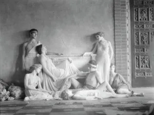Miss Ruth St Denis Prints: Denishawn dancers, 1927 or 1928. Creator: Arnold Genthe
