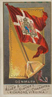 Ginter Prints: Denmark, from Flags of All Nations, Series 1 (N9) for Allen &amp