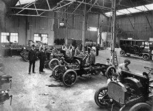 Dennis Gallery: Dennis factory works at Guildford 1910. Creator: Unknown