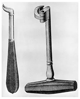Dental Equipment Prints: Dental punch and English key, c1700 (1956)