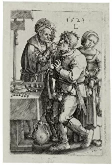The Dentist, 1523. Artist: Leyden, Lucas, van (1489 / 94-1533)