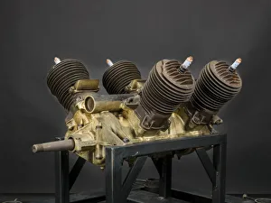 Propulsion Prints: DePalma, V-4 Engine, ca. 1918. Creator: DePalma Manufacturing Company