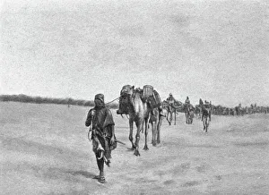Sahara Prints: Depart d'une caravane; Afrique du nord, 1914. Creator: Unknown