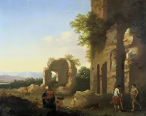 Dilapidated Prints: The Departure of Abraham and Isaac, 17th century. Artist: Cornelis van Poelenburgh