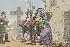 Devonshire Duchess Of Gallery: The Departure, April 29, 1784. April 29, 1784. Creator: Thomas Rowlandson