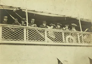 Peace Talks Prints: Departure of Baron de Rosen from Yokohama, c1904. Creator: Unknown