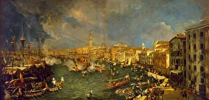 Laguna Veneta Prints: The departure of the Bucintoro, 1729. Creator: Stom, Antonio (1688-1734)