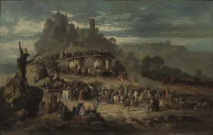 The Departure of the Crusaders, 1863. Creator: Victor Nehlig The Departure of the Crusaders, 1863. Creator: Victor Nehlig