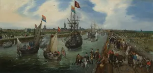 The Departure of a Dignitary from Middelburg, 1615. Creator: Adriaen van de Venne