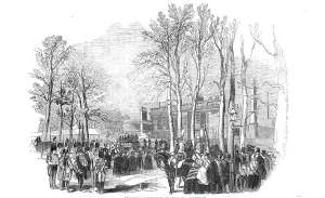 Gloucester Gallery: Departure of the funeral procession, on Tuesday, December 1844. Creator: Unknown