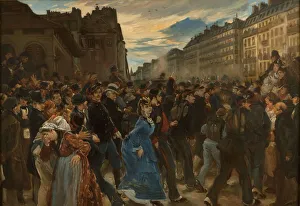 Genrehistory Prints: The departure of the Garde mobile in July 1870, ca 1879