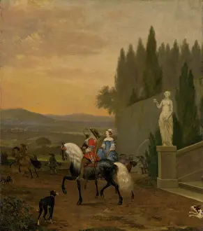 Anticipation Prints: Departure to the Hunt, 1674. Creator: Hendrick ten Oever