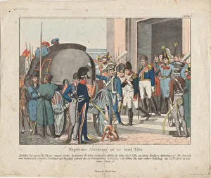 Campe Prints: The Departure of Napoleon to the Island of Elba. Artist: Campe, August Friedrich Andreas