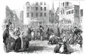 Departure of Prisoners from the Abbaye, at Paris, 1850. Creator: Unknown