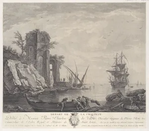 Joseph Vernet Prints: Departure of the Ship, ca. 1770. Creator: Anne Philiberte Coulet