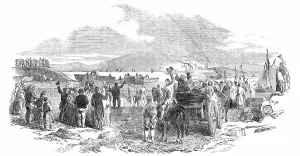 Galway County Galway Connacht Ireland Prints: Departure of the Viceroy Steamer from the Dock Quay