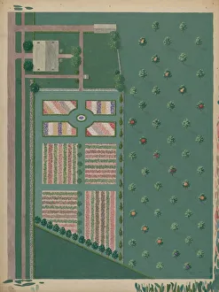 Birds Eye View Gallery: Depeyster Estate and Garden, c. 1936. Creator: Helen Miller