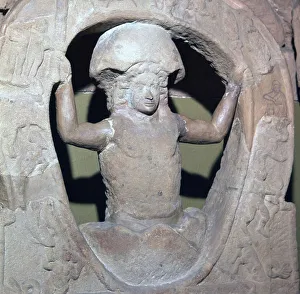 Birth Prints: Depiction of the birth of the Roman god Mithras from an egg, 2nd century