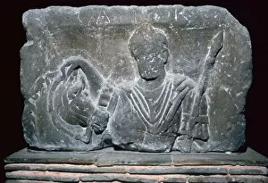 Castor Gallery: Depiction of Castor with a horse, 1st century