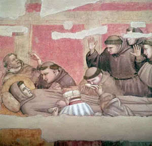 Habit Prints: Depiction of the death of St Francis of Assisi, 14th century. Artist: Giotto