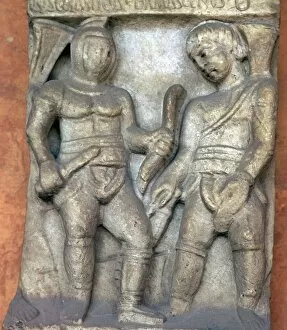 Depiction of Roman gladiators