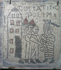 Sack Prints: Depiction of the sack of Constantinople in the Fourth Crusade, 13th century