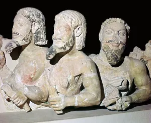 Monster Prints: Depiction of Typhon from the pediment of an early temple