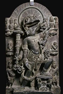 Half Man Prints: Depiction of Varaha, the boar incarnation of the god Vishnu