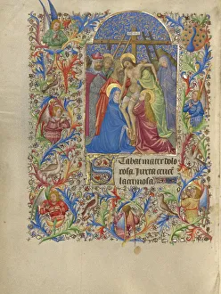 Stigmata Prints: The Deposition; Book of Hours, about 1420. Creator: Spitz Master