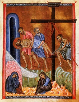 Men And Women Gallery: The Deposition from the Cross, c1268. Artist: T oros Roslin