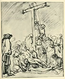 Dead Body Collection: Deposition from the Cross, c1650?, (1943). Creator: Rembrandt Harmensz van Rijn