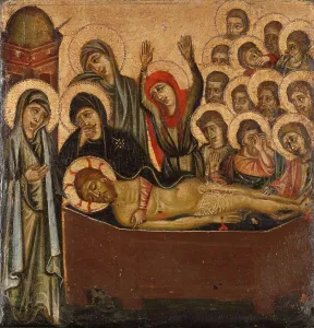Entombment Prints: The Deposition and the Entombment, c.1290. Creator: Anon